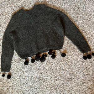 Ports 1961 Pom Pom Embellished Mohair Blend Jumper